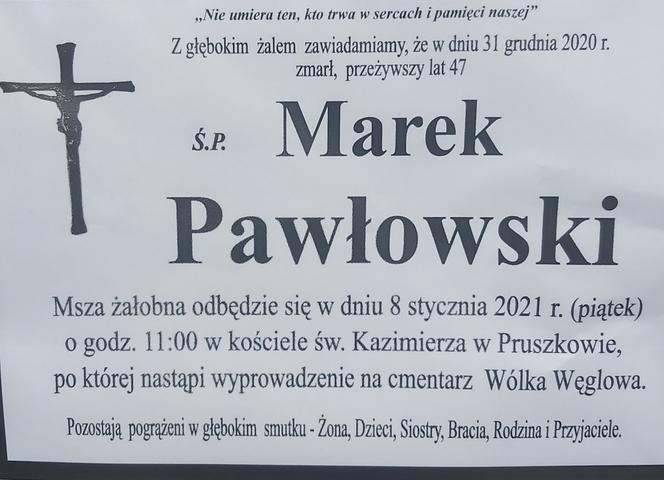 Marek Pawłowski Krzykacz, Złomowisko PL, nekrolog