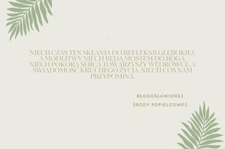 Obrazki z życzeniami na Środę Popielcową