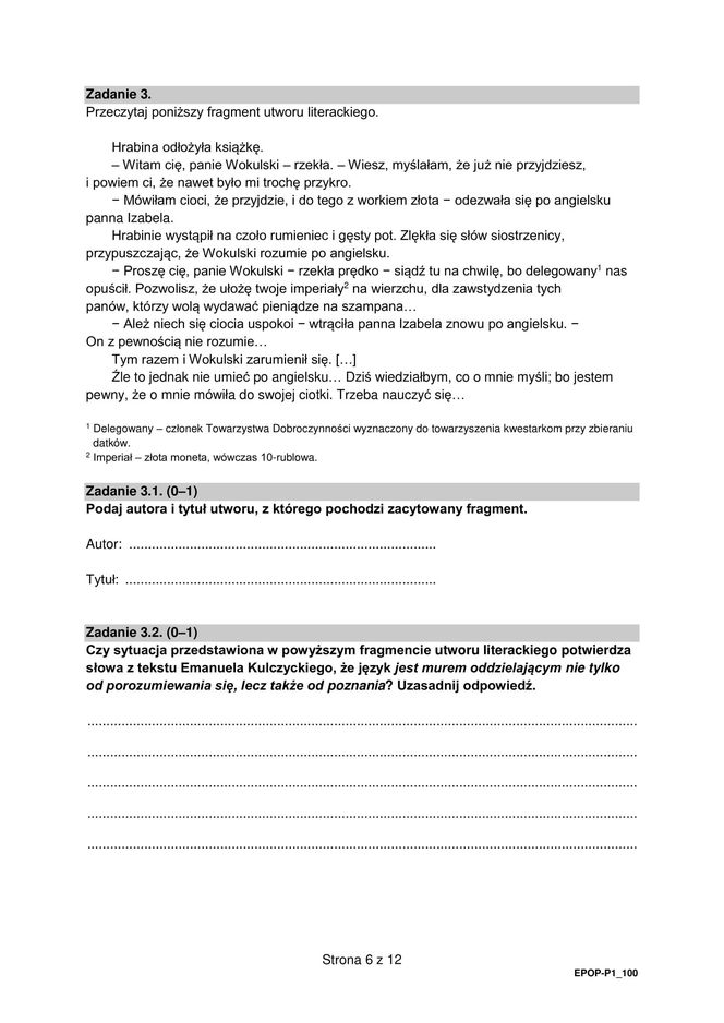 Matura 2025: polski 5.05.2025. Arkusze CKE i odpowiedzi. Poziom podstawowy 1 i 2 część [Formuła 2015]