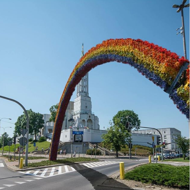 Widziałeś? Tęcza jak z Placu Zbawiciela w centrum Białegostoku [ZDJĘCIA]