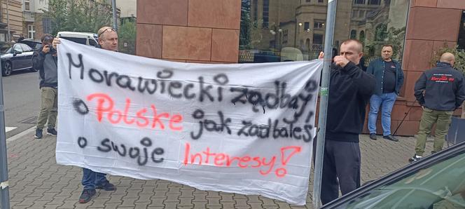 Protest górników w Katowicach w sprawie taniego węgla