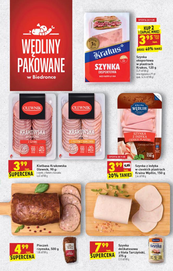 Ceny produktów w sieci sklepów Biedronka