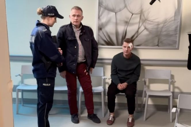 M jak miłość nowy sezon po wakacjach. Paweł (Rafał Mroczek), Artur Rogowski (Robert Moskwa), Natalka (Dominika Suchecka) na planie