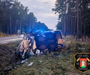 Wypadek na trasie Nietążkowo - Podśmigiel. Ranne cztery osoby