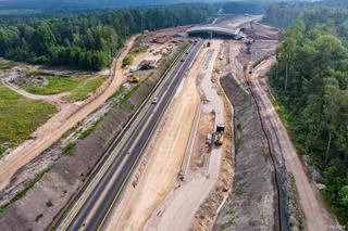 Plac budowy pierwszej części obwodnicy Zawiercia i Poręby w czerwcu 2024 r.