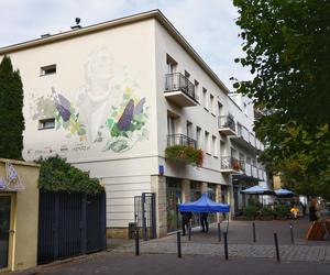 Agnieszka Osiecka mural ul. Francuska 33 w Warszawie