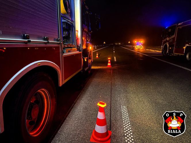 Wypadek na autostradzie A1 w Szarlejce