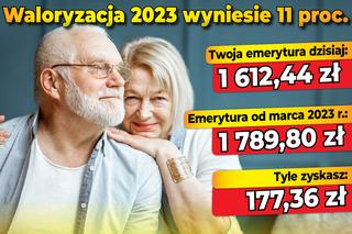Waloryzacja 2023 - 11 proc.