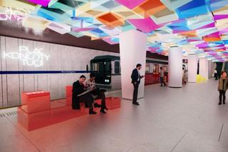 Kolorowe sufity i neony. Tak będą wyglądać nowe stacje metra w Warszawie