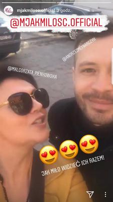 Małgorzata Pieńkowska i Andrzej Młynarczyk na Instagramie "M jak miłość"