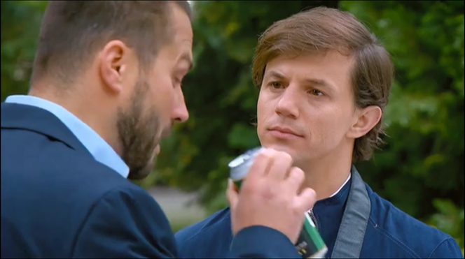 Barwy szczęścia, odcinek 2124: Tadeusz (Jakub Mróz), gangster Miras (Rafał Iwaniuk)