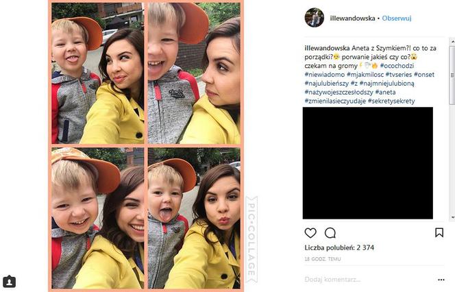 Aneta Janyst (Aneta) i Staś Szczypiński (Szymek) na planie M jak miłość