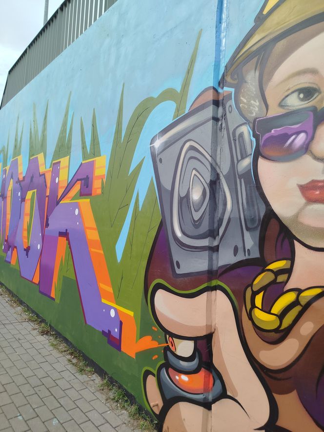 Kolorowe grafiki w siedleckim tunelu pod torami
