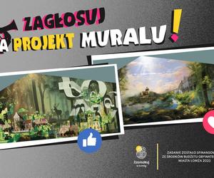Który mural ma się pojawić na budynku III LO w Łomży? Zobacz projekty! ZDJĘCIA