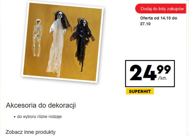 Halloween w Biedronce
