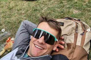 Marcin Mroczek  na pielgrzymce