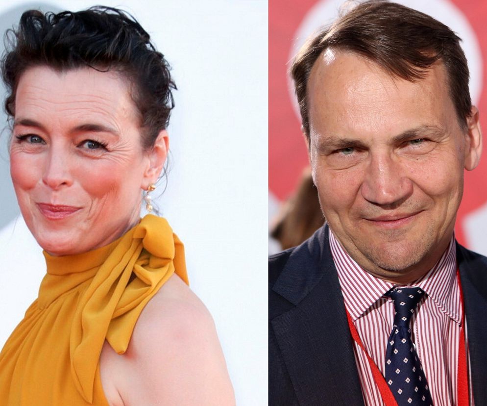 Olivia Williams i Radosław Sikorski