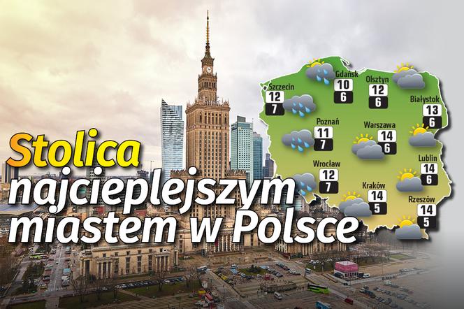 Pogoda na czwartek. Stolica najcieplejszym miastem w Polsce