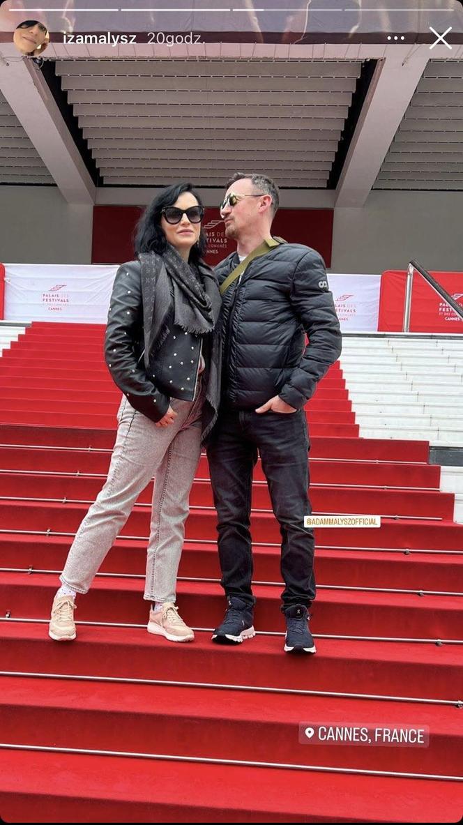 Izabela Małysz i Adam Małysz w Cannes