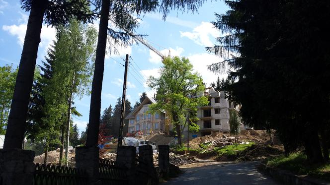Czarny Kamień Resort & SPA – nowa inwestycja w Szklarskiej Porębie. Widok na budowę 