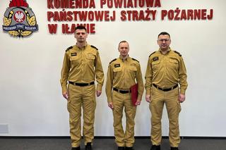 Nowy komendant Państwowej Straży Pożarnej w Iławie mianował zastępcę, awansował też innych strażaków