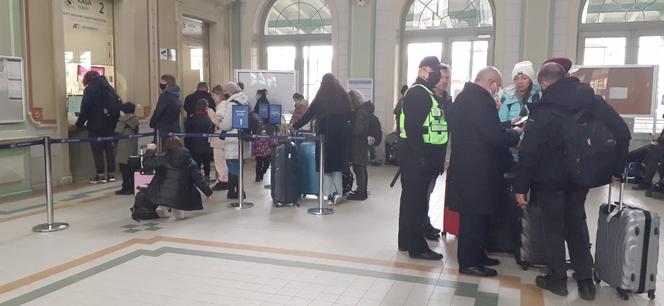Punkt recepcyjny na Dworcu PKP w Przemyślu
