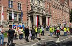 Protest rolników pod Zachodniopomorskim Urzędem Wojewódzkim w Szczecinie