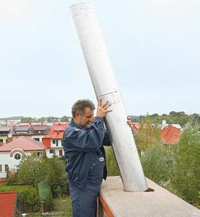 Montaz wkładu kominowego ze stali