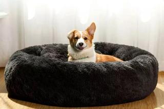 Legowisko chmurka dla psa pluszowe czarne ciemne - 129 zł