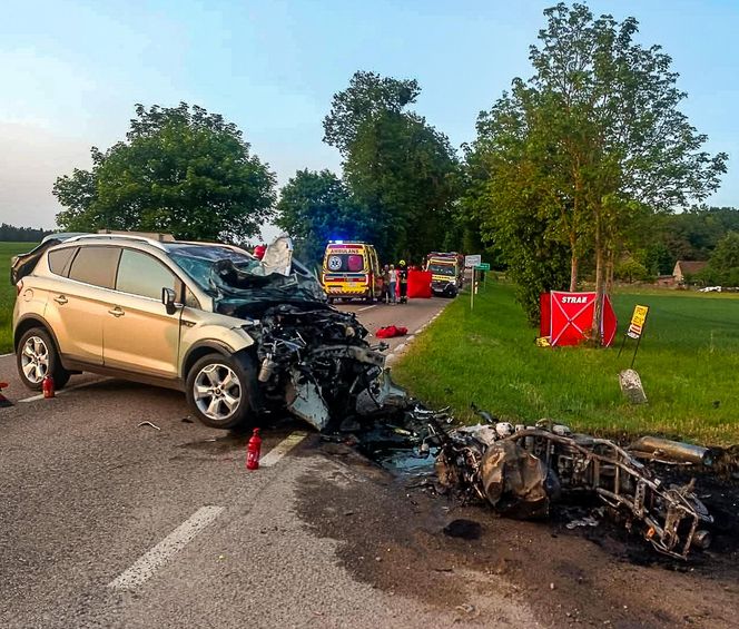 Narzeczeni zginęli w strasznym wypadku w województwie warmińsko-mazurskim