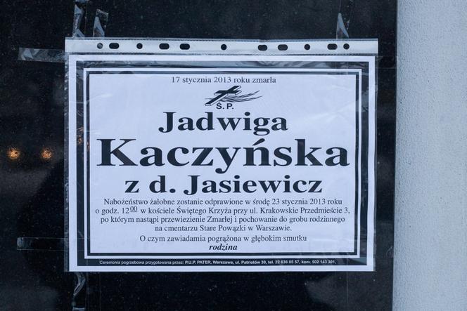 Jadwiga Kaczyńska zmarła w 2013 roku