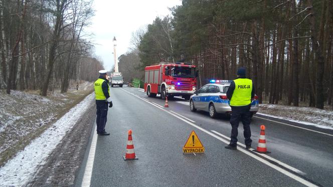 Kolizja ciężarówki Cierpice