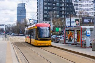 Tramwaj na Kasprzaka i Wolskiej w Warszawie