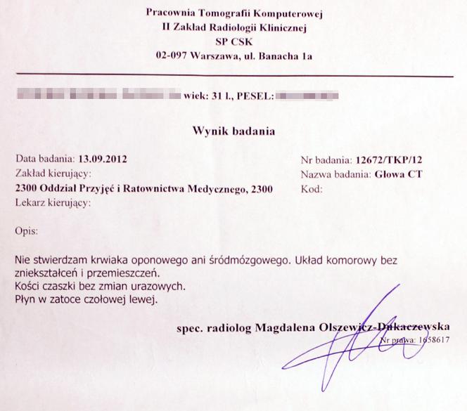Maserak mnie pobił