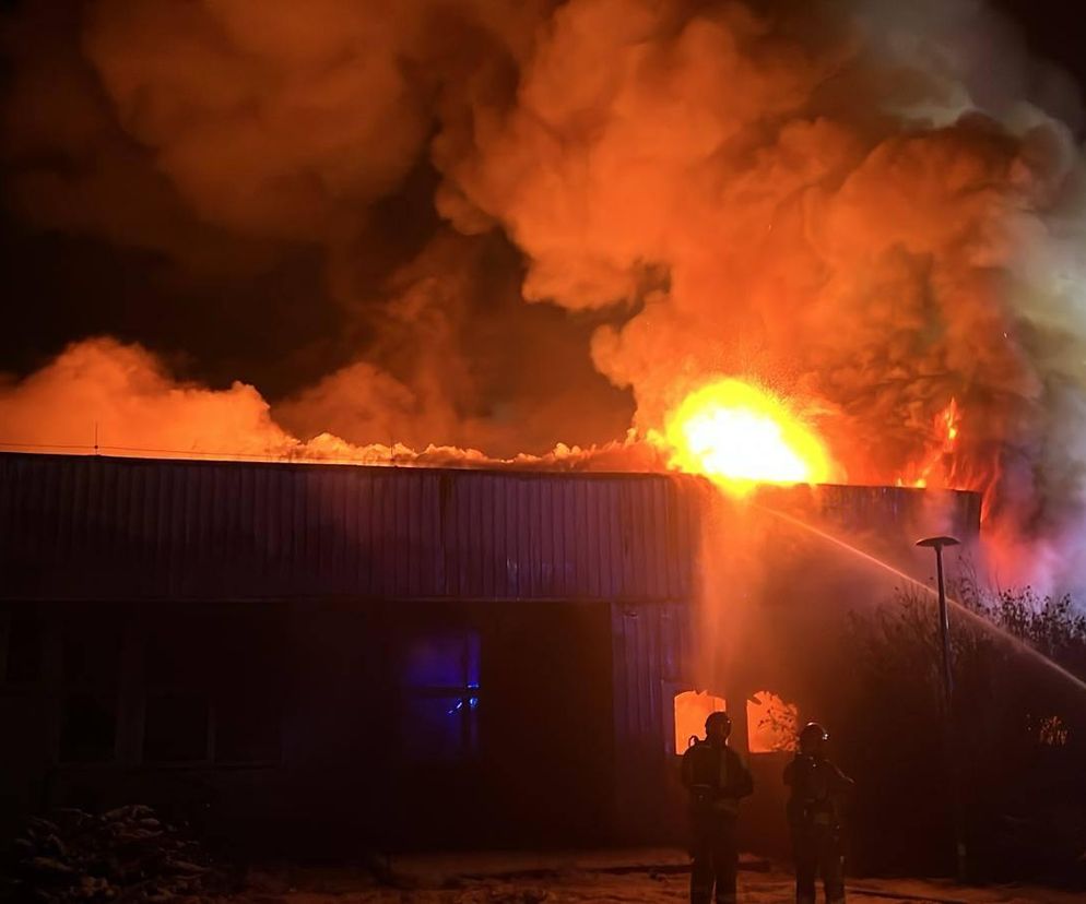 Pożar pustostanu w Dąbrowie Górniczej