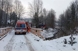 Wypadek Zakopane. Dachowanie samochodu