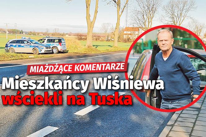 Mieszkańcy Wiśniewa wściekli na Tuska