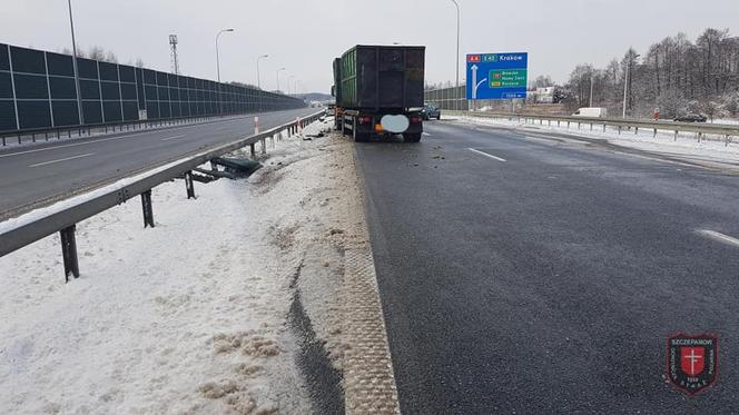 Mokrzyska. WYPADEK na autostradzie A4. W kraksie brało udział sześć samochodów