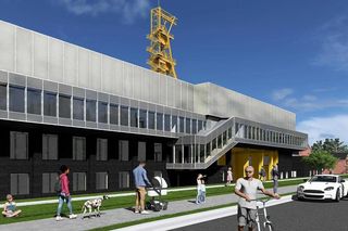 Wizualizacja KWK „Kazimierz-Juliusz” w Sosnowcu po przebudowie