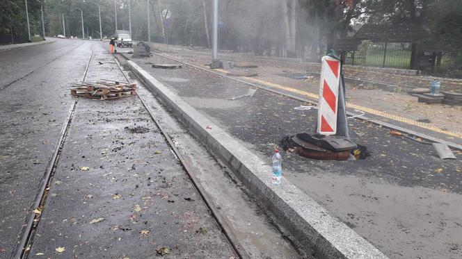 Przebudowa ulicy Arkońskiej - październik 2019
