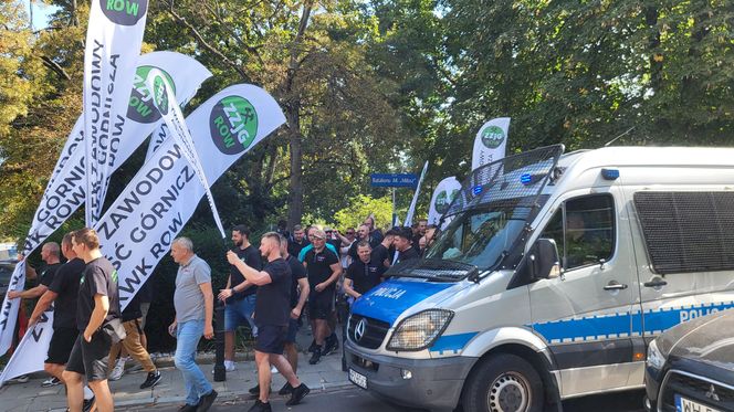 Pikieta górników i hutników w Warszawie (28.08.2025)