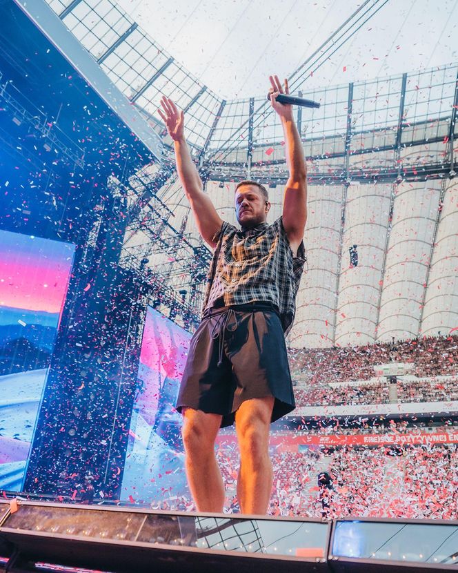 Koncert Imagine Dragons w Warszawie (18.07.2025). Organizatorem koncertu jest Live Nation, a patronem medialnym - Radio ESKA