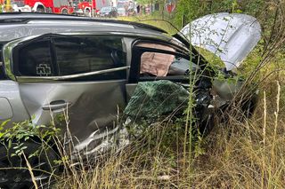 Citroen zderzył się z peugeotem pod Zieloną Górą. Dwoje dzieci trafiło do szpitala
