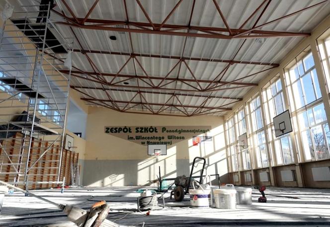 Remont sali gimnastycznej w Zespole Szkół Ponadpodstawowych z Nawojowej 