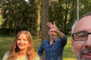 M jak miłość na planie. Anita (Melania Grzesiewicz), Kamil (Marcin Bosak), Adam Werner (Jacek Kopczyński)