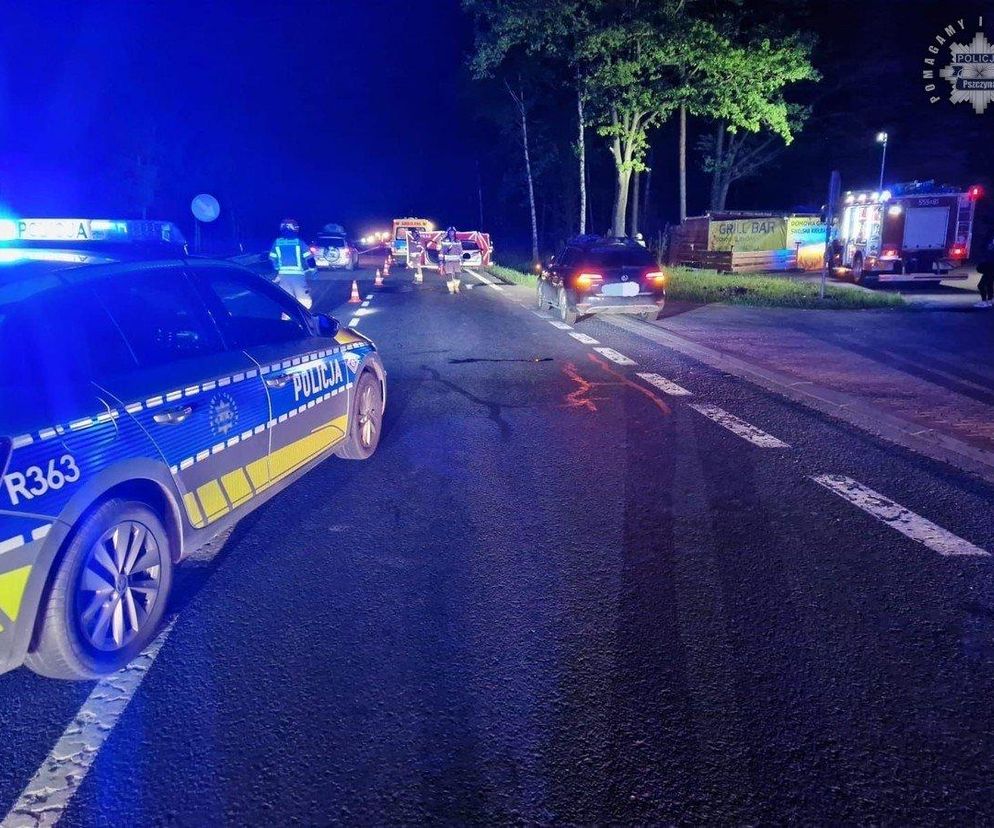 Potrącenie pieszego w Kobiórze