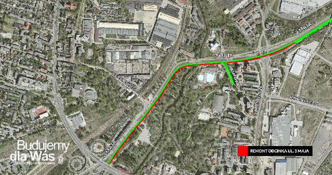 przebudowa ulicy 3 maja w Sosnowcu