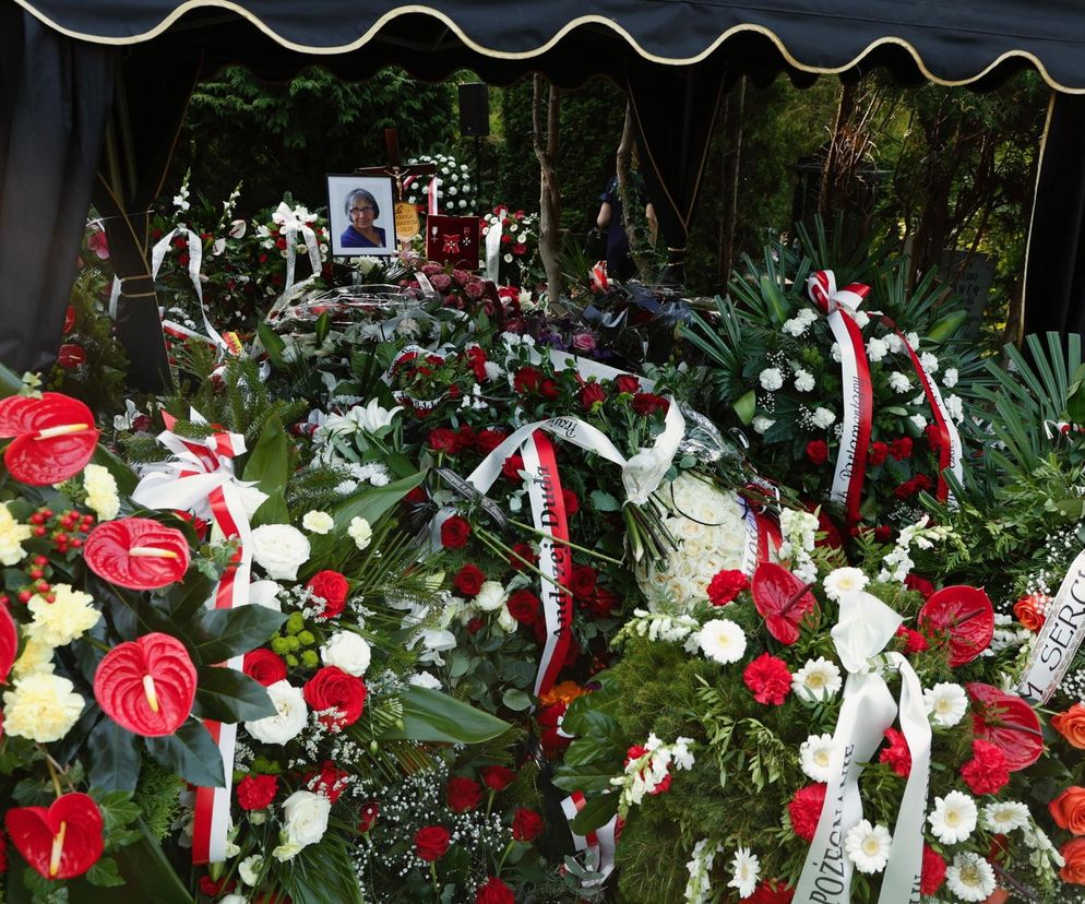 Tak wygląda grób matki Morawickiego, morze kwiatów