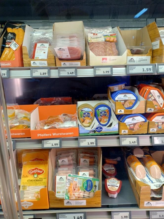 ceny produktów w marketach w Niemczech 