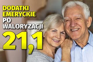 Dodatki emeryckie po waloryzacji 21,1 proc.